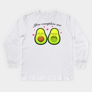 You Complete Me Avocado Love Kids Long Sleeve T-Shirt